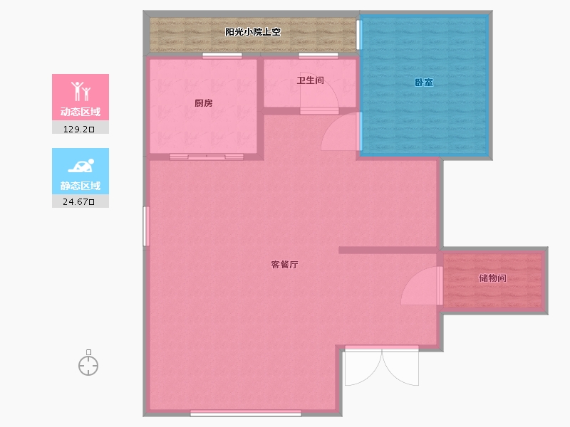 湖北省-武汉市-驿山高尔夫-145.00-户型库-动静分区