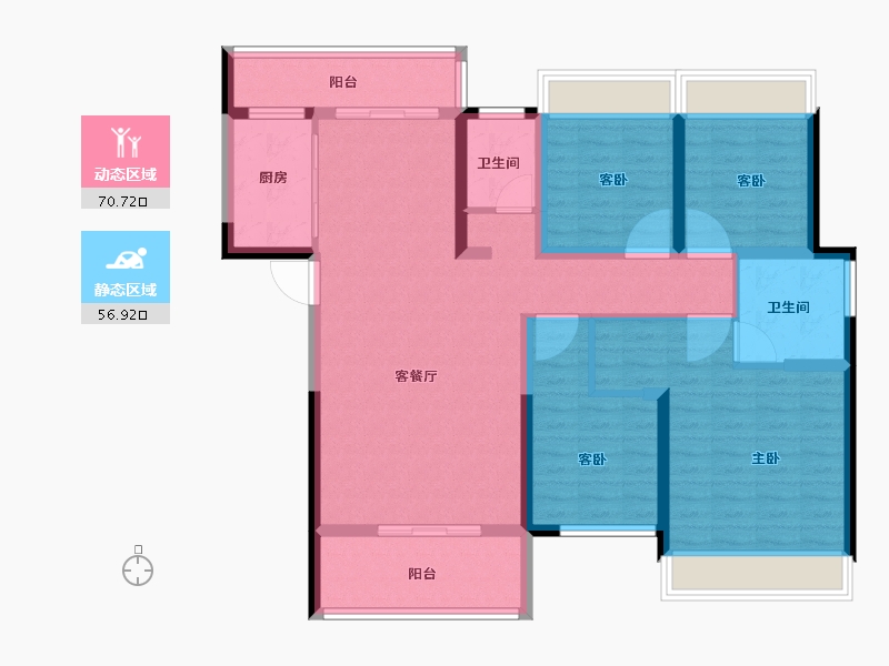 湖南省-长沙市-旭辉·汇樾城-114.00-户型库-动静分区