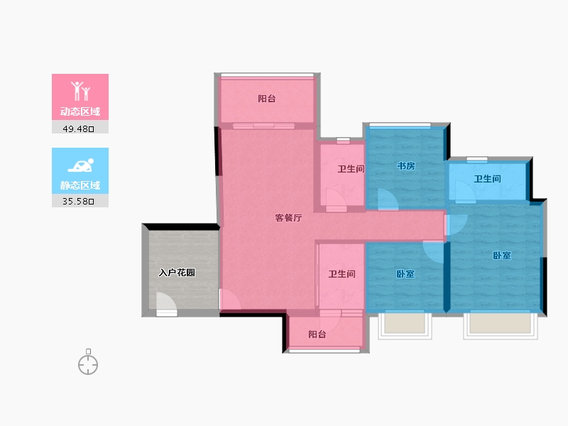 广东省-广州市-悠山时光-83.80-户型库-动静分区