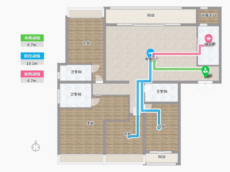 湖南省-常德市-城投·十里外滩-186.44-户型库-动静线