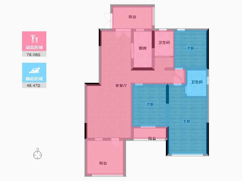 山东省-潍坊市-翔凯文华未来之光-112.30-户型库-动静分区