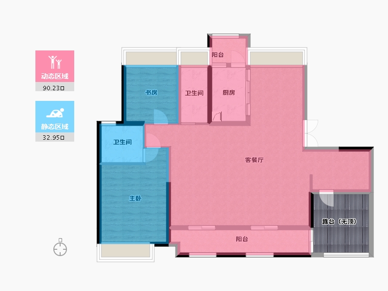 湖南省-常德市-香江悦府-121.46-户型库-动静分区