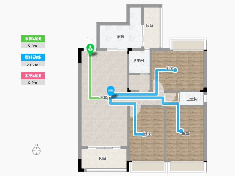 广东省-韶关市-乐昌利华雅居-100.83-户型库-动静线