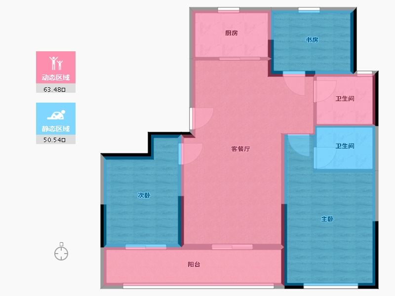 山东省-潍坊市-翔凯文华未来之光-103.01-户型库-动静分区