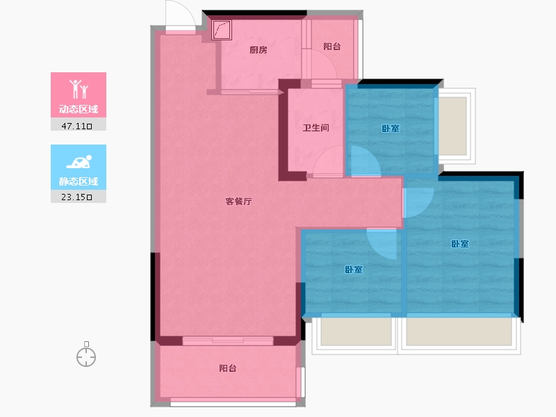 广东省-惠州市-星悦花园-62.10-户型库-动静分区