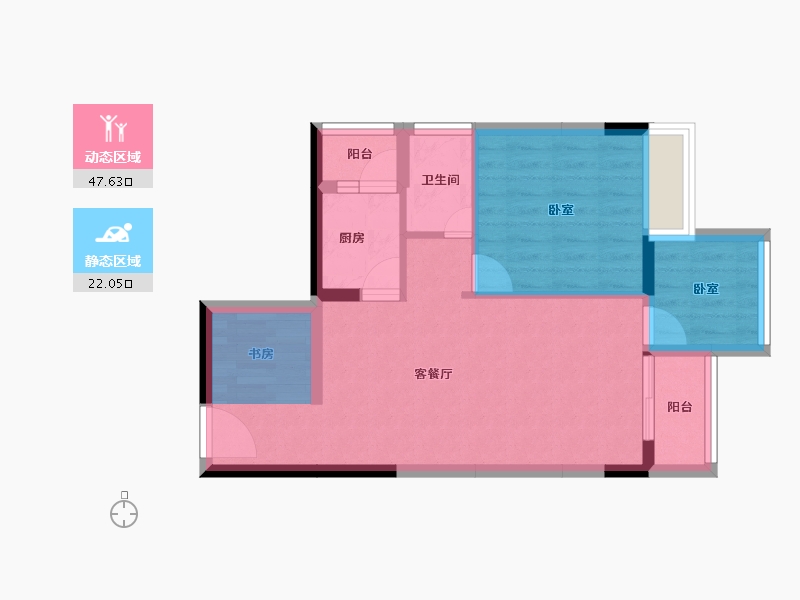 广东省-深圳市-海航城-58.66-户型库-动静分区