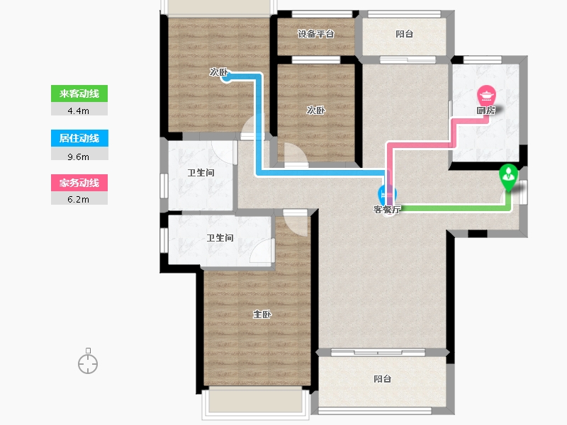 湖南省-张家界市-澧水嘉园-110.52-户型库-动静线