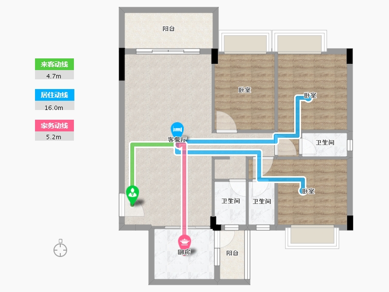 广东省-韶关市-乐昌利华雅居-93.34-户型库-动静线