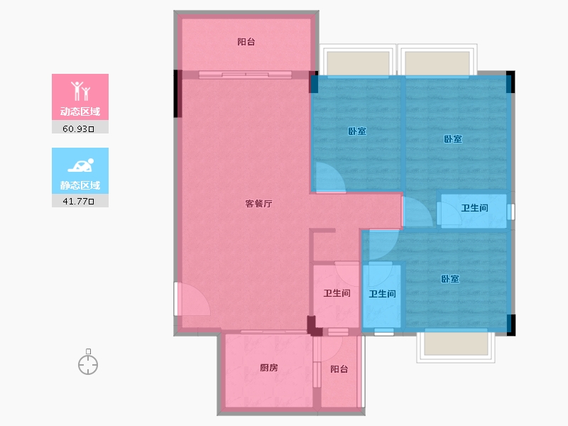 广东省-韶关市-乐昌利华雅居-93.34-户型库-动静分区