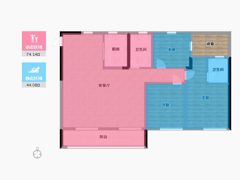 山东省-潍坊市-翔凯文华未来之光-112.00-户型库-动静分区