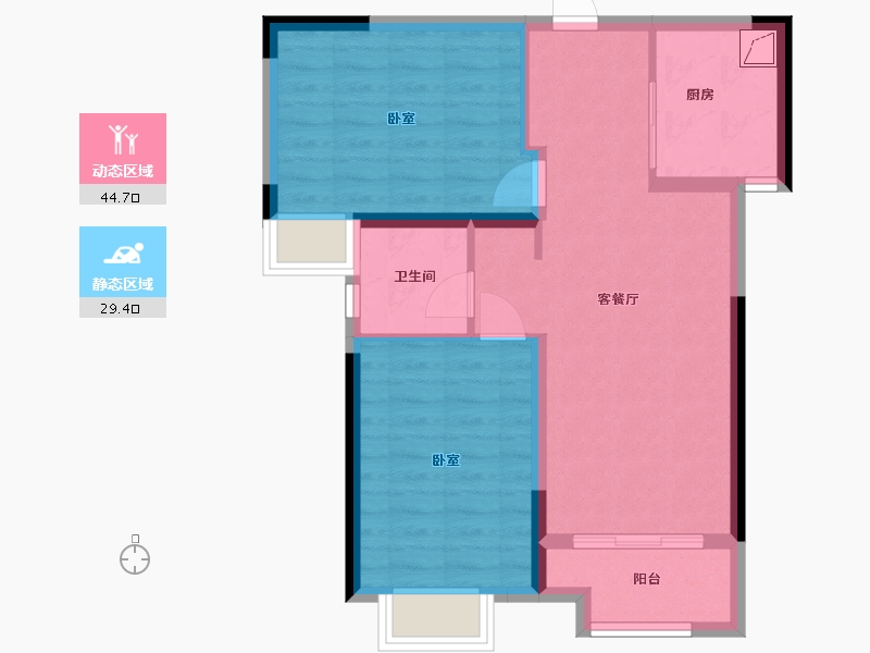 湖北省-武汉市-曦地港CITY ON-66.01-户型库-动静分区