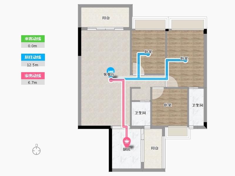 广东省-韶关市-乐昌利华雅居-91.64-户型库-动静线