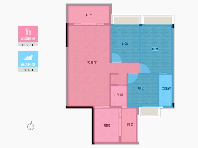 广东省-韶关市-乐昌利华雅居-91.64-户型库-动静分区