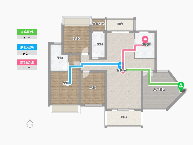 湖南省-张家界市-澧水嘉园-118.55-户型库-动静线