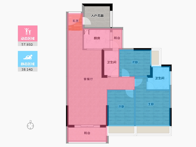 广东省-惠州市-公园山-91.71-户型库-动静分区