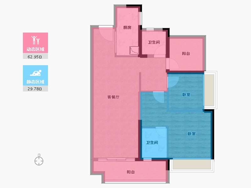 广东省-韶关市-保利东湾花园-82.07-户型库-动静分区