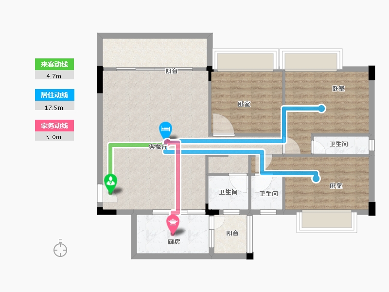 广东省-韶关市-乐昌利华雅居-93.36-户型库-动静线