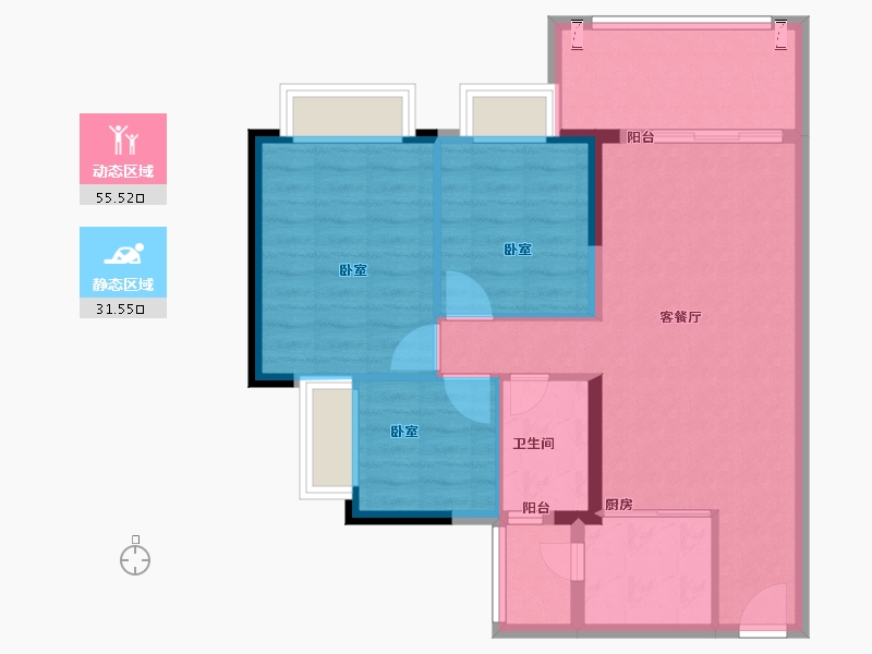 广东省-清远市-翔隆·七色城邦-78.02-户型库-动静分区