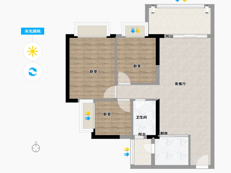 广东省-清远市-翔隆·七色城邦-78.02-户型库-采光通风