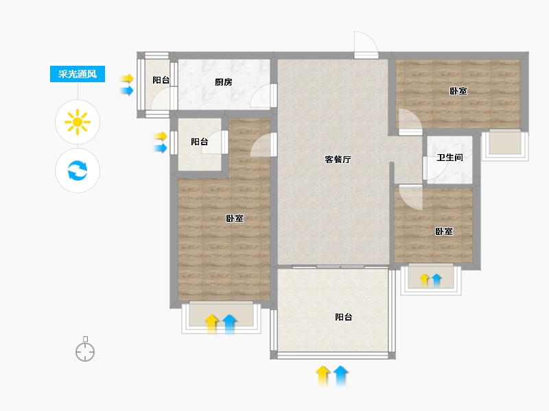 广东省-河源市-一通麓湖国际-81.74-户型库-采光通风