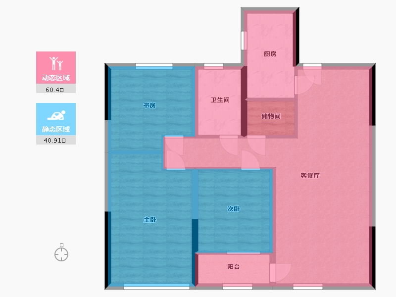 山东省-潍坊市-翔凯文华未来之光-91.00-户型库-动静分区