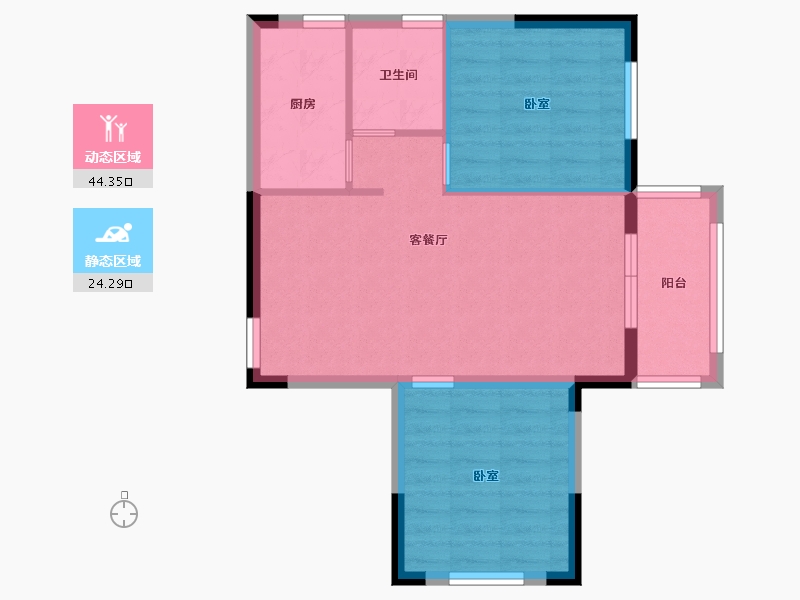 湖北省-武汉市-武汉恒大首府-61.70-户型库-动静分区