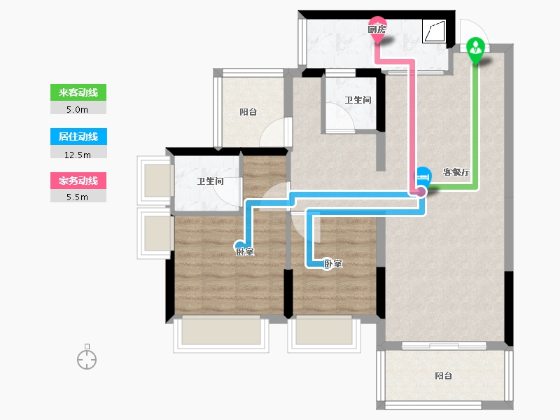 广东省-河源市-兴业城-74.00-户型库-动静线