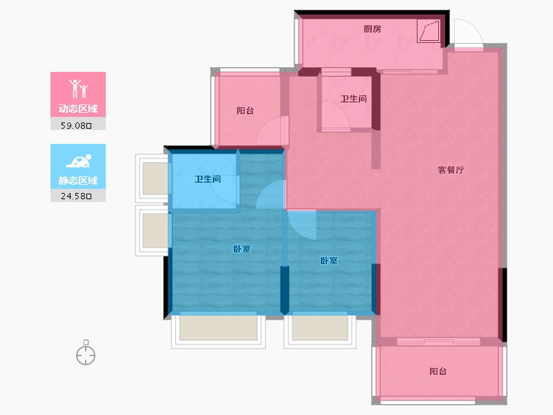 广东省-河源市-兴业城-74.00-户型库-动静分区