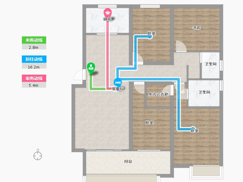 山东省-聊城市-孟达·颐和嘉苑-112.19-户型库-动静线