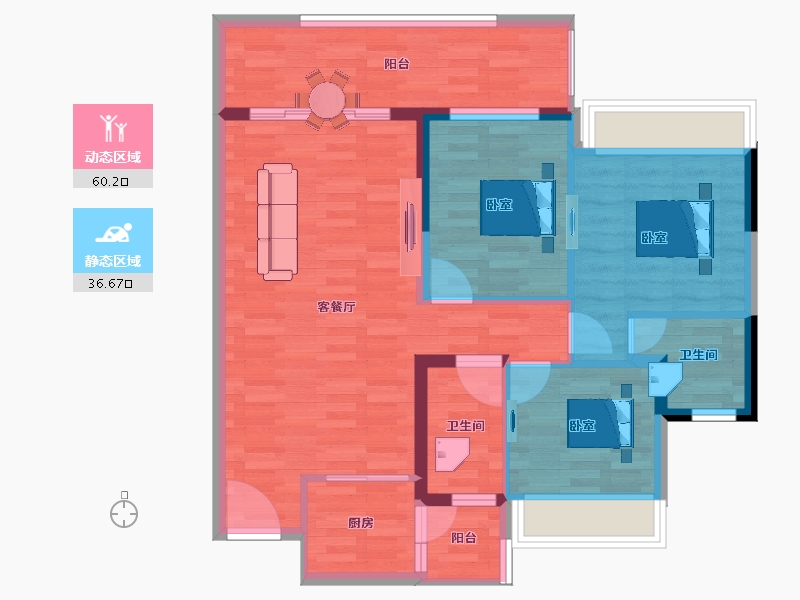 广东省-惠州市-禧临门-87.00-户型库-动静分区