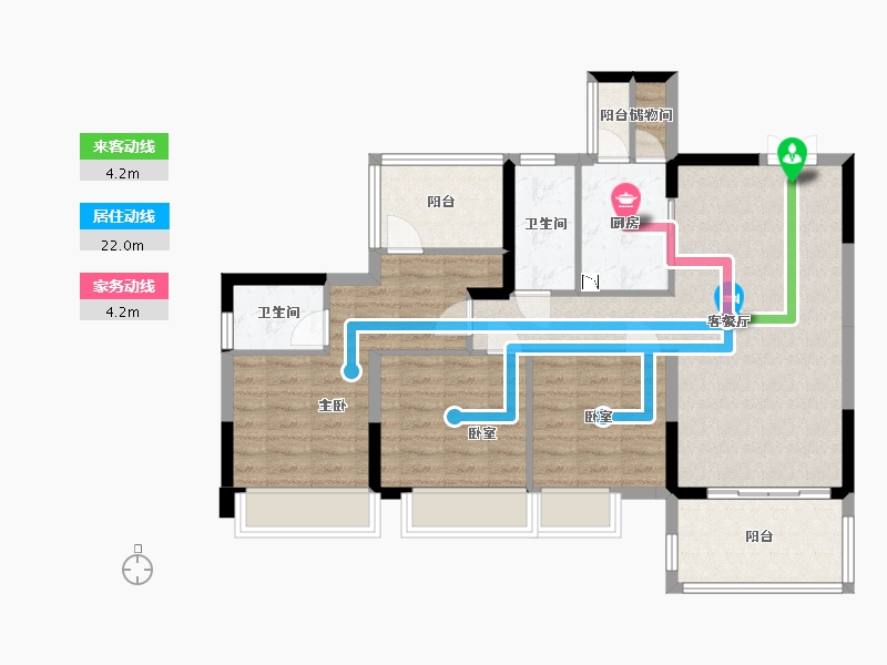 广东省-深圳市-昊龙华庭-90.92-户型库-动静线