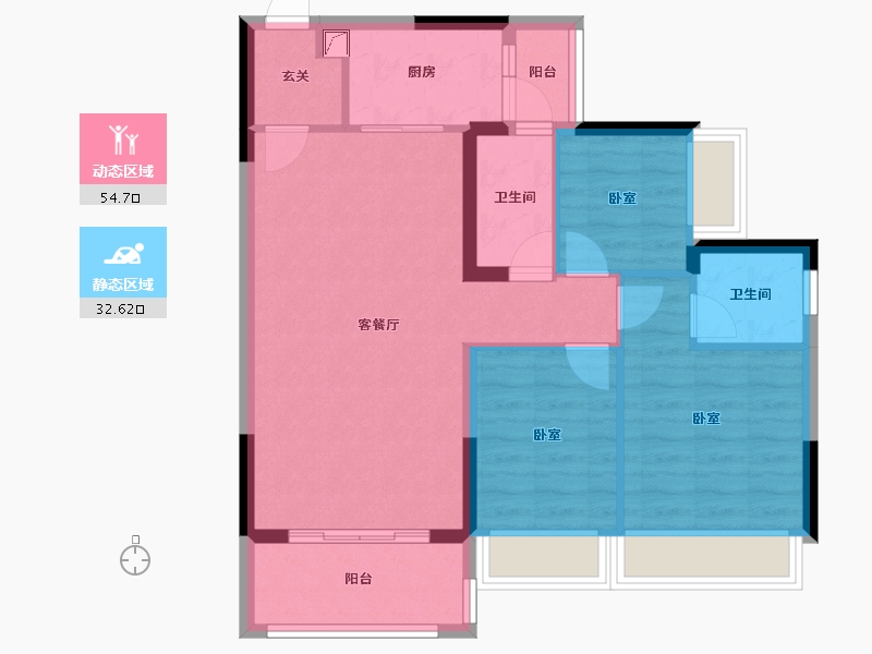 广东省-惠州市-星悦花园-77.86-户型库-动静分区