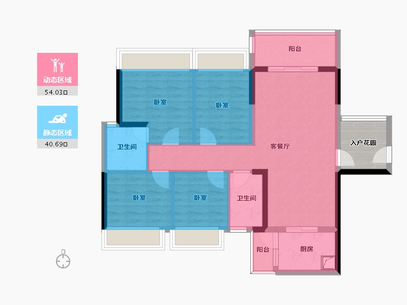 广东省-惠州市-星悦花园-89.42-户型库-动静分区