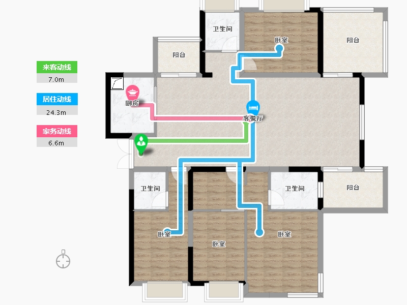 湖南省-长沙市-华韵城市海岸二期-144.07-户型库-动静线