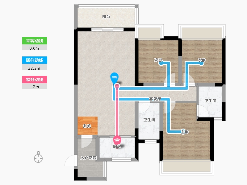 湖南省-长沙市-富兴•汇中央-82.47-户型库-动静线