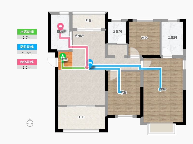 湖南省-长沙市-中欣楚天雅郡-89.48-户型库-动静线