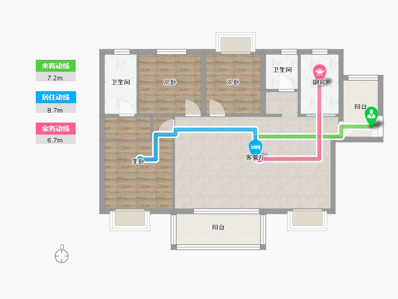 湖南省-常德市-时代华府-98.83-户型库-动静线