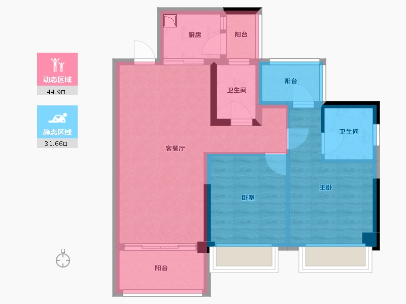 广东省-深圳市-昊龙华庭-67.23-户型库-动静分区