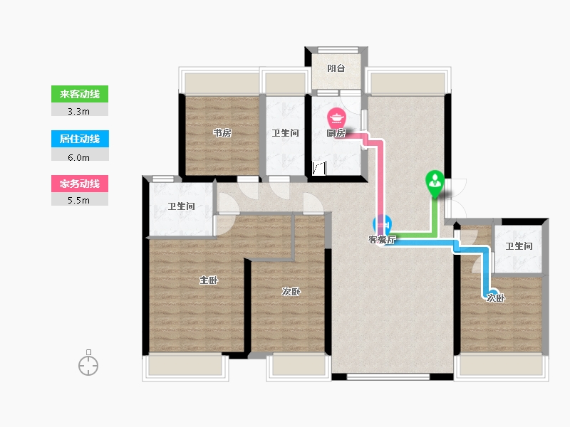 湖南省-常德市-香江悦府-117.19-户型库-动静线