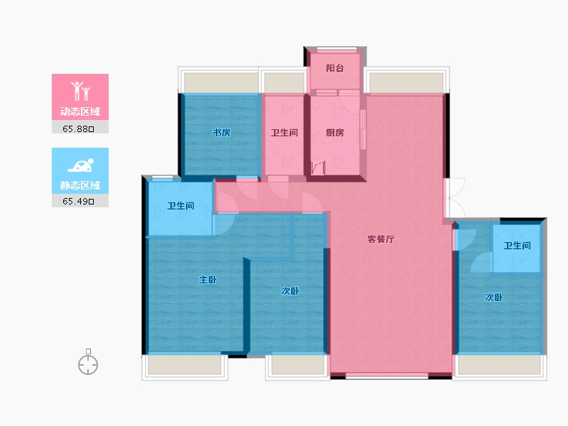 湖南省-常德市-香江悦府-117.19-户型库-动静分区