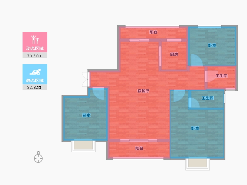 河南省-开封市-兰考望湖-111.97-户型库-动静分区