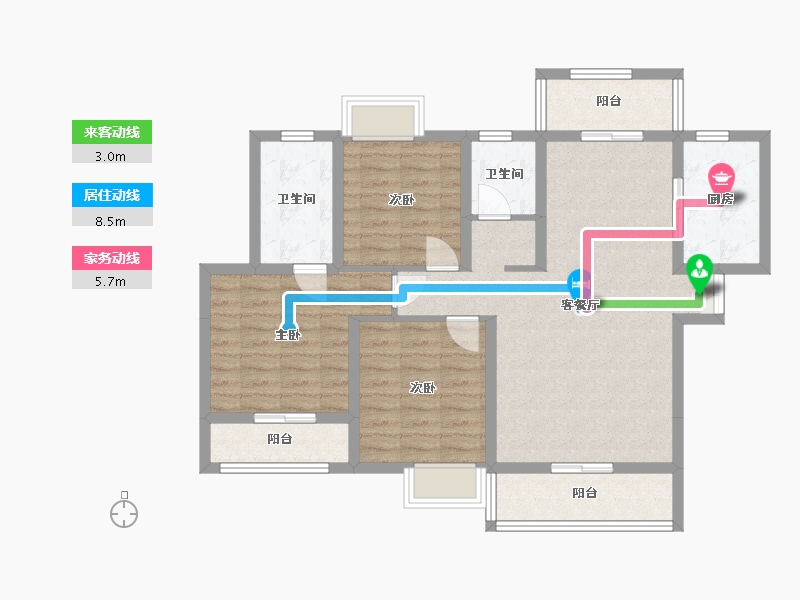 湖南省-常德市-时代华府-93.94-户型库-动静线