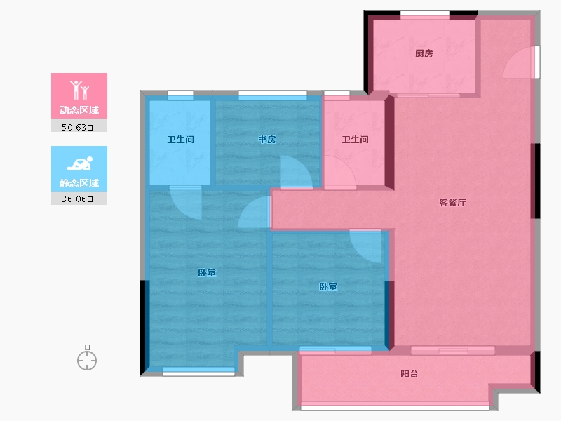 福建省-福州市-连江建发双玺书香府-78.16-户型库-动静分区