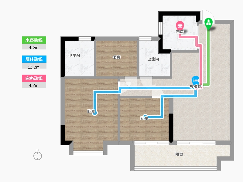 福建省-福州市-连江建发双玺书香府-70.00-户型库-动静线