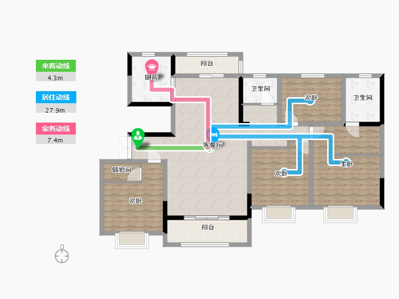 河南省-周口市-周口建业世和府二期-132.00-户型库-动静线