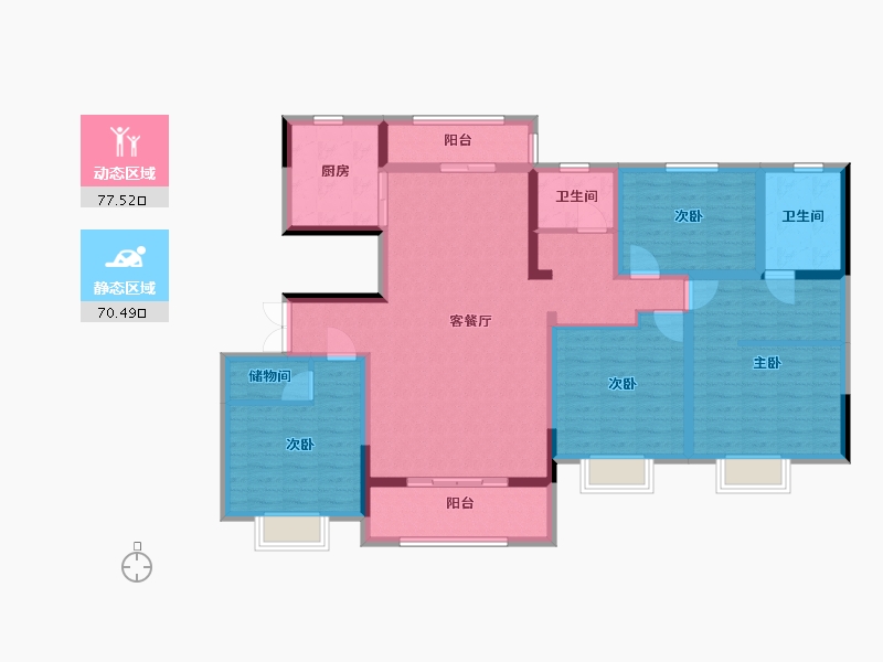 河南省-周口市-周口建业世和府二期-132.00-户型库-动静分区