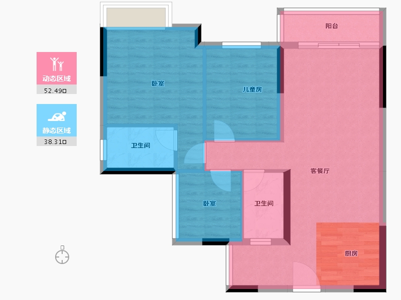 广东省-深圳市-海航城-81.72-户型库-动静分区