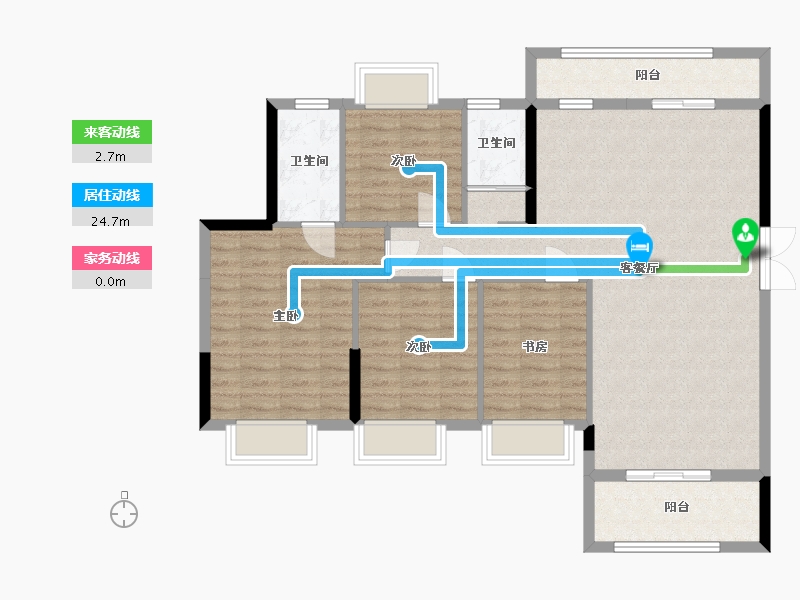 广东省-韶关市-南雄市源河汇景商住小区-106.73-户型库-动静线