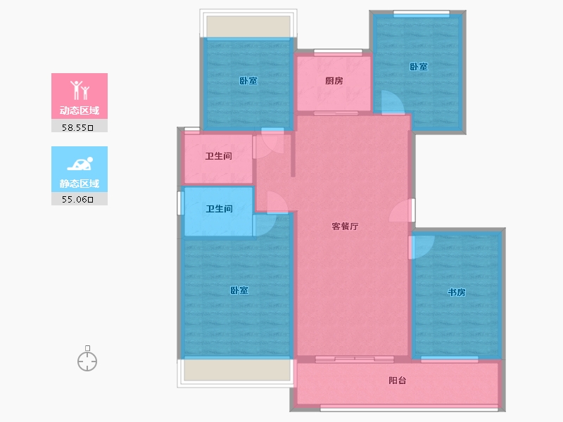 江西省-抚州市-赣东黎川府-102.00-户型库-动静分区