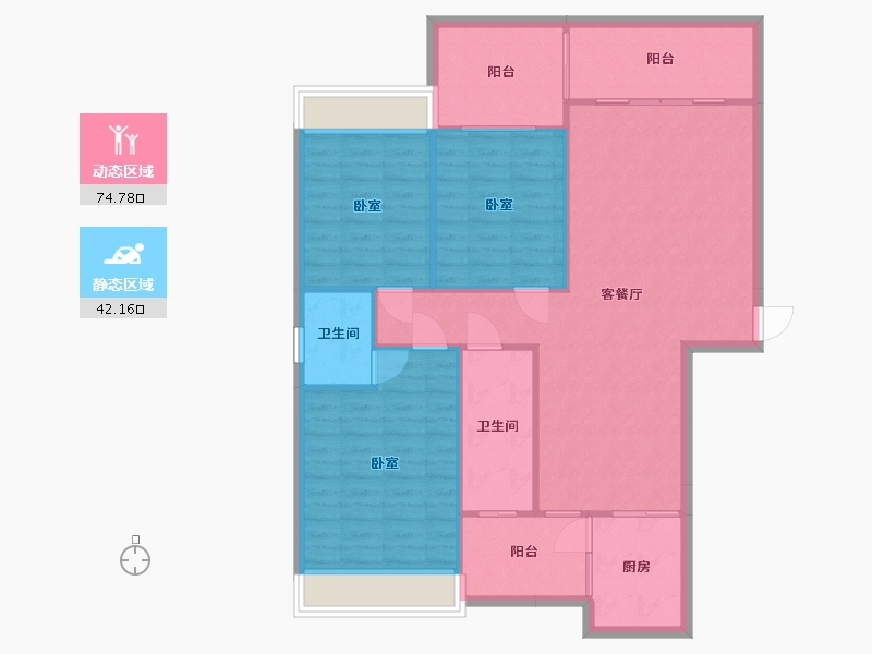 湖南省-衡阳市-中城绿洲-107.49-户型库-动静分区